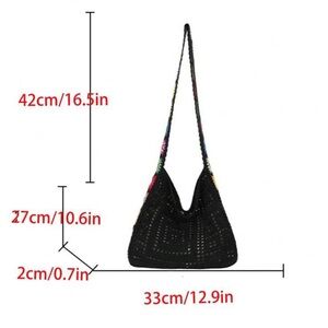 Stylish Black Shoulder Bag handmade